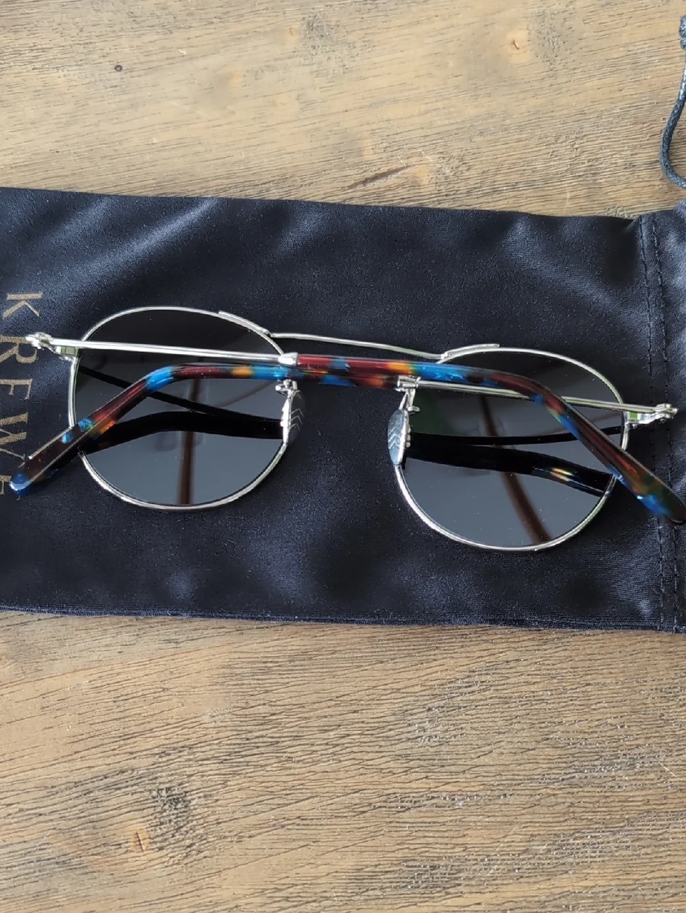 NWB Krewe Orleans Titanium Blue Steel Silver Mirror